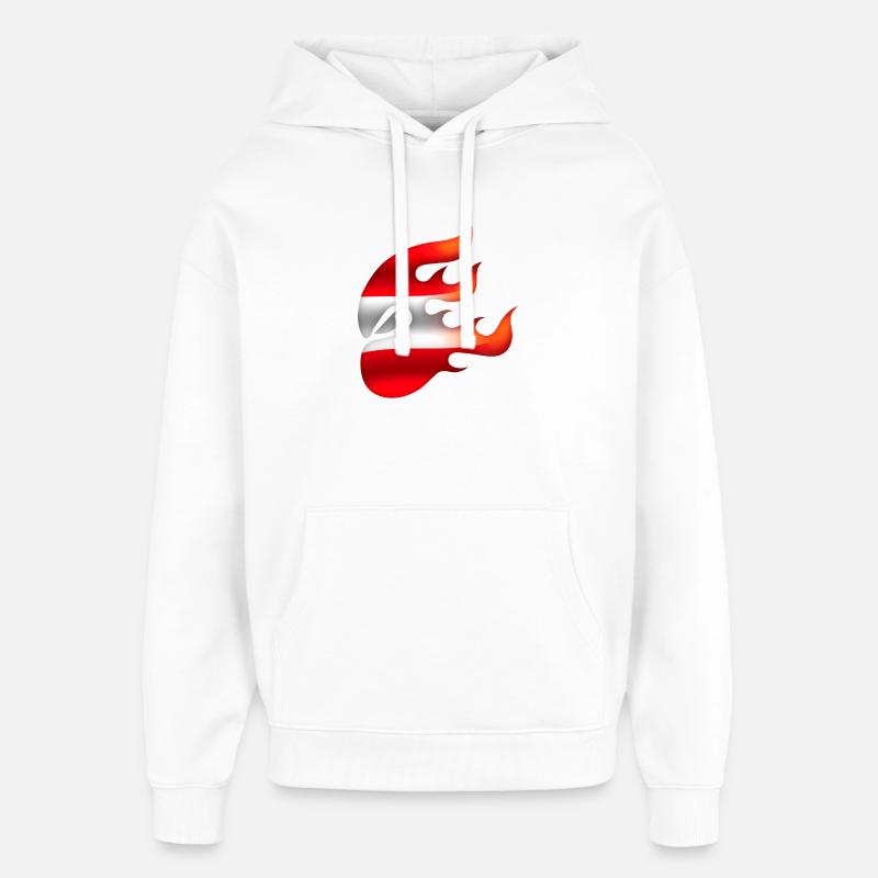 Drapeau de l’Autriche - Autriche - Ninja - Sweat à capuche unisexe Stanley/Stella Oversized - blanc