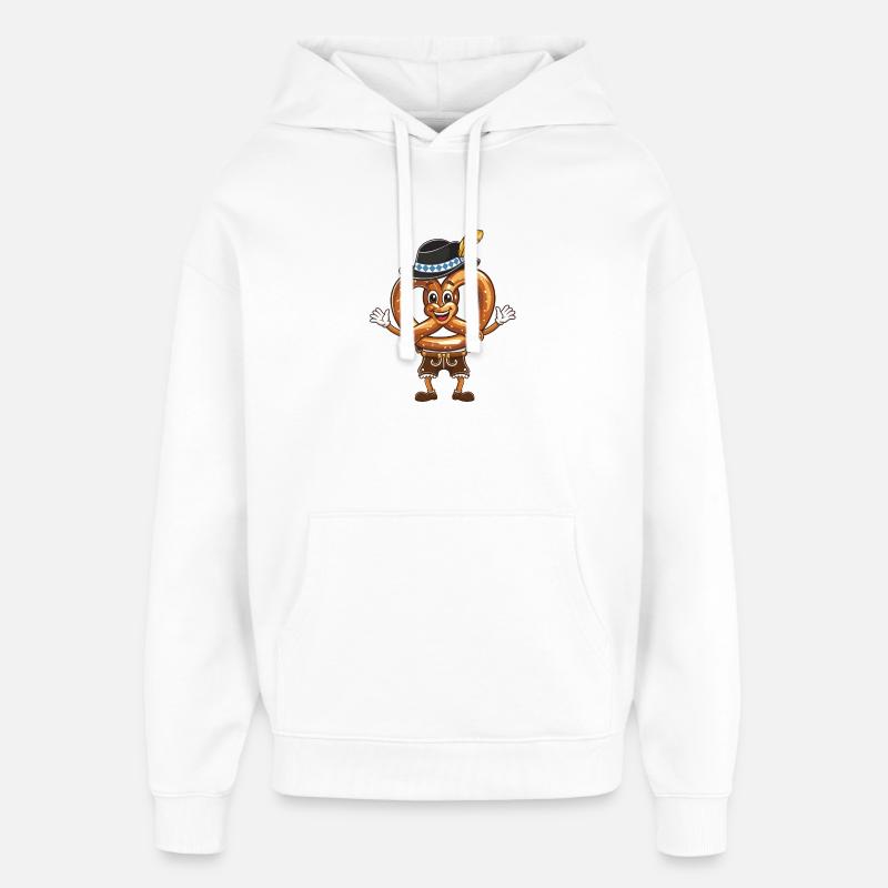 Fröhliche Brezel - Oversized Unisex Hoodie von Stanley/Stella - Weiß