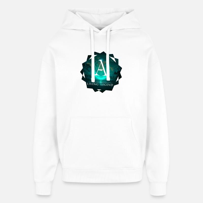 Mythological Apsilon Design - Oversized Unisex Hoodie by Stanley/Stella - white