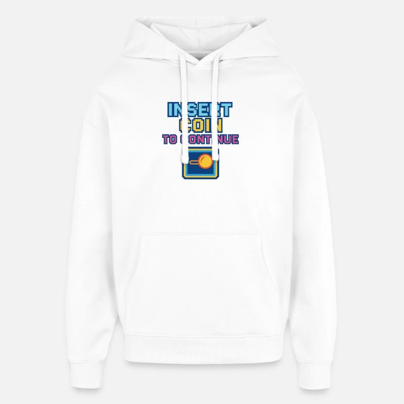 Conception de jeux d’arcade Retro Pixel - Sweat à capuche unisexe Stanley/Stella Oversized - blanc