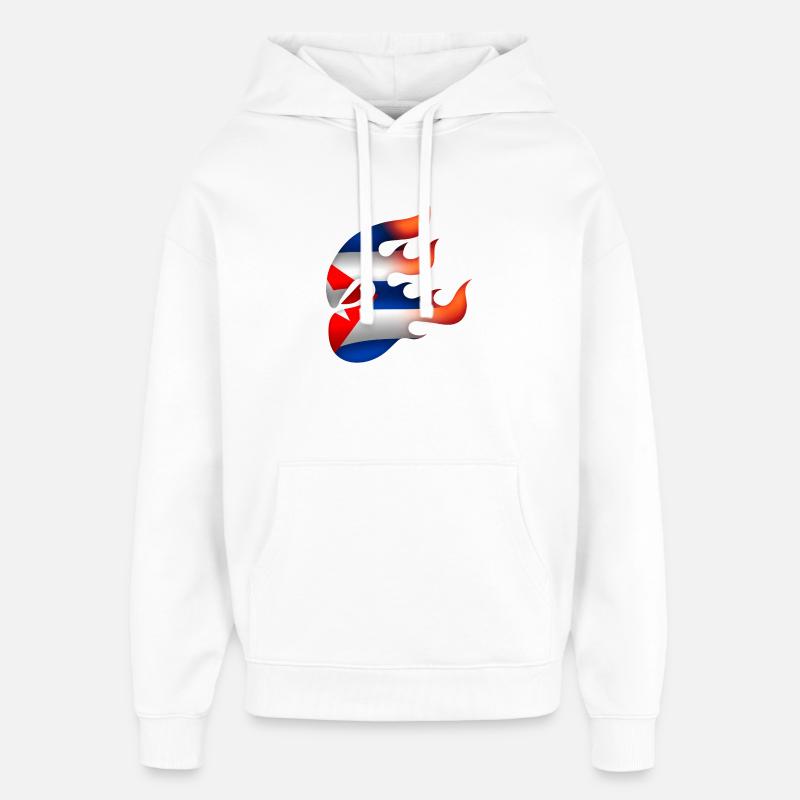 Drapeau de Cuba - Cuba - Ninja - Sweat à capuche unisexe Stanley/Stella Oversized - blanc