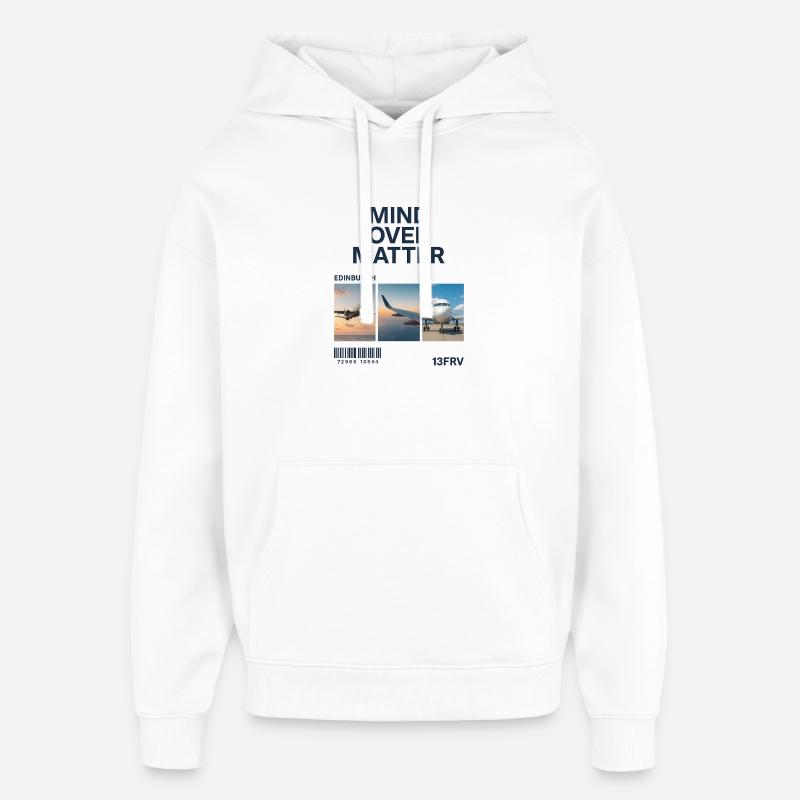 Mind Over Matter: Edinburgh Triptych - Oversized Unisex Hoodie by Stanley/Stella - white