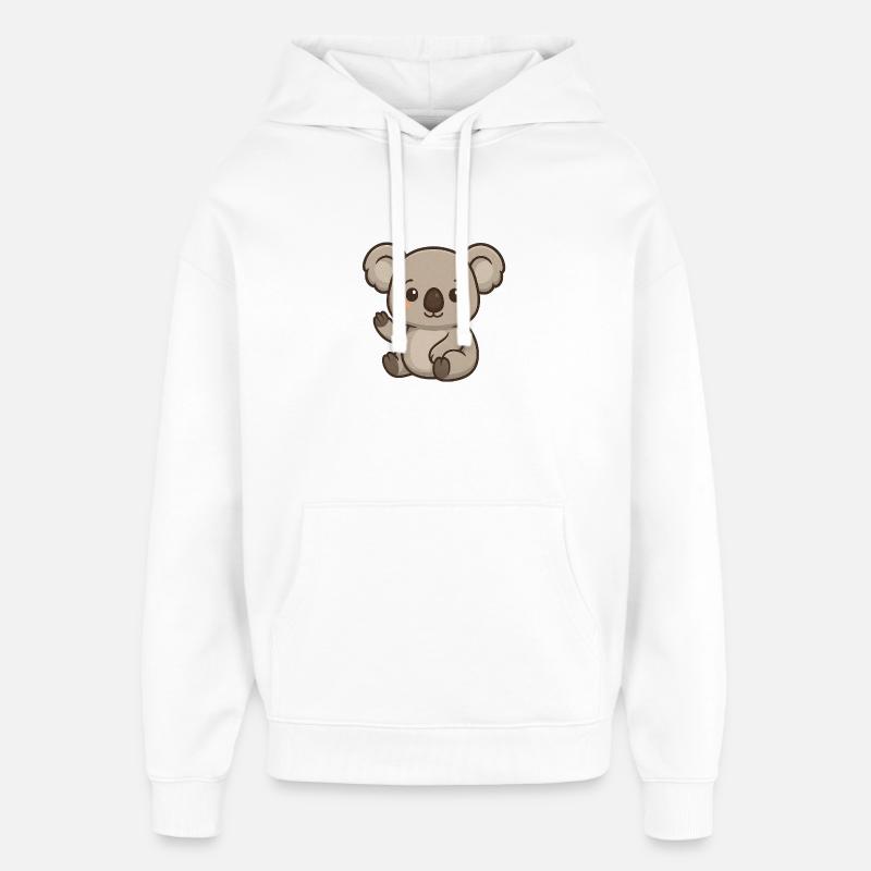 Koala avec accent de cœur - Sweat à capuche unisexe Stanley/Stella Oversized - blanc
