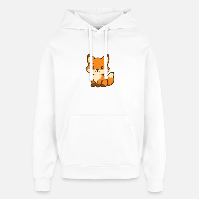 Ours renard mignon design pour enfants - Sweat à capuche unisexe Stanley/Stella Oversized - blanc