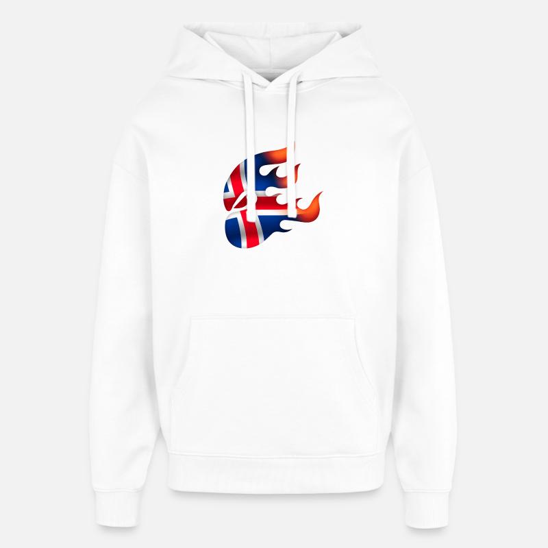 Drapeau de l’Islande - Islande - Ninja - Sweat à capuche unisexe Stanley/Stella Oversized - blanc