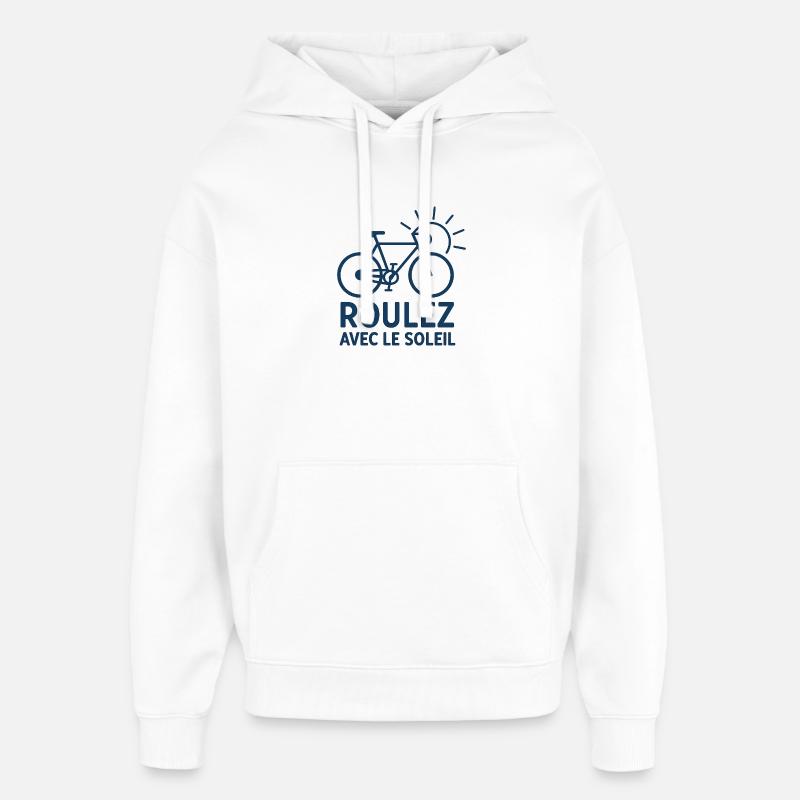 Été à vélo - Sweat à capuche unisexe Stanley/Stella Oversized - blanc