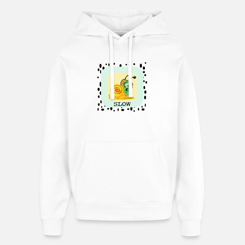 LANGSAME SCHNECKE - Oversized Unisex Hoodie von Stanley/Stella - Weiß