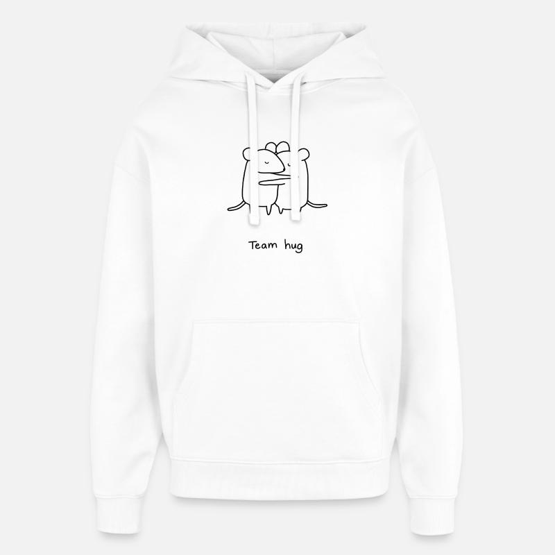 Câlin d’équipe - Sweat à capuche unisexe Stanley/Stella Oversized - blanc