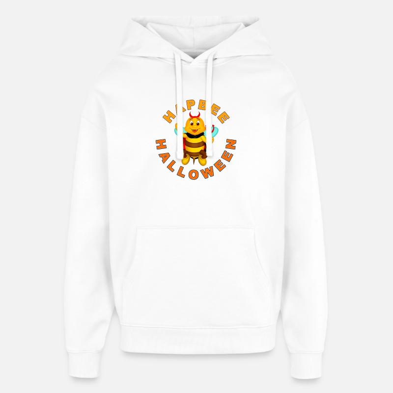 HAPBEE Halloween avec texte 2 - Sweat à capuche unisexe Stanley/Stella Oversized - blanc