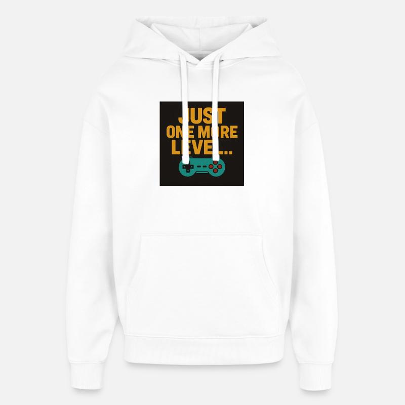 Gaming Motivation Spruch mit Controller - Oversized Unisex Hoodie von Stanley/Stella - Weiß