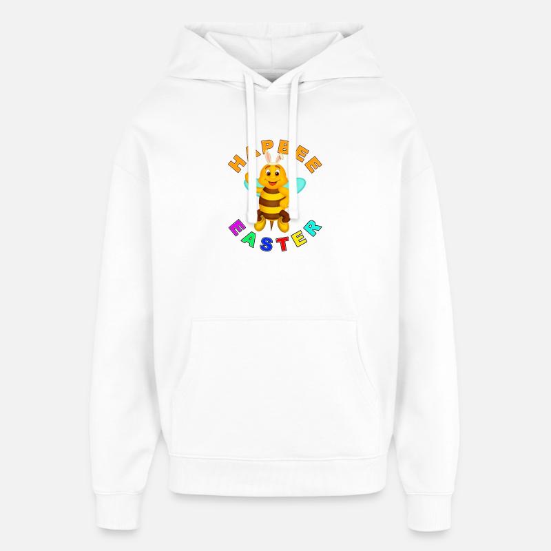 HAPBEE Easter with text - Oversized Unisex Hoodie by Stanley/Stella - white