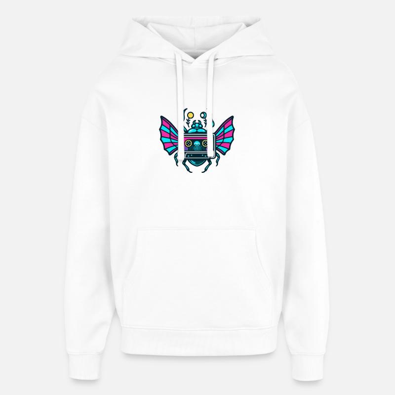 Neon Mixtape Scarabée - Sweat à capuche unisexe Stanley/Stella Oversized - blanc