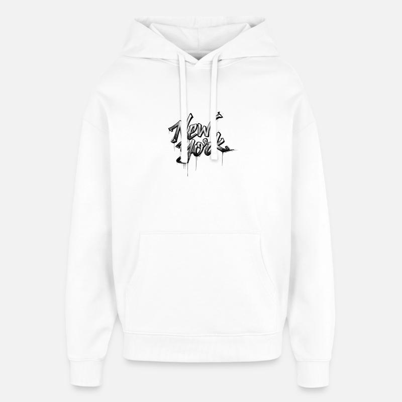 New York - Sweat à capuche unisexe Stanley/Stella Oversized - blanc