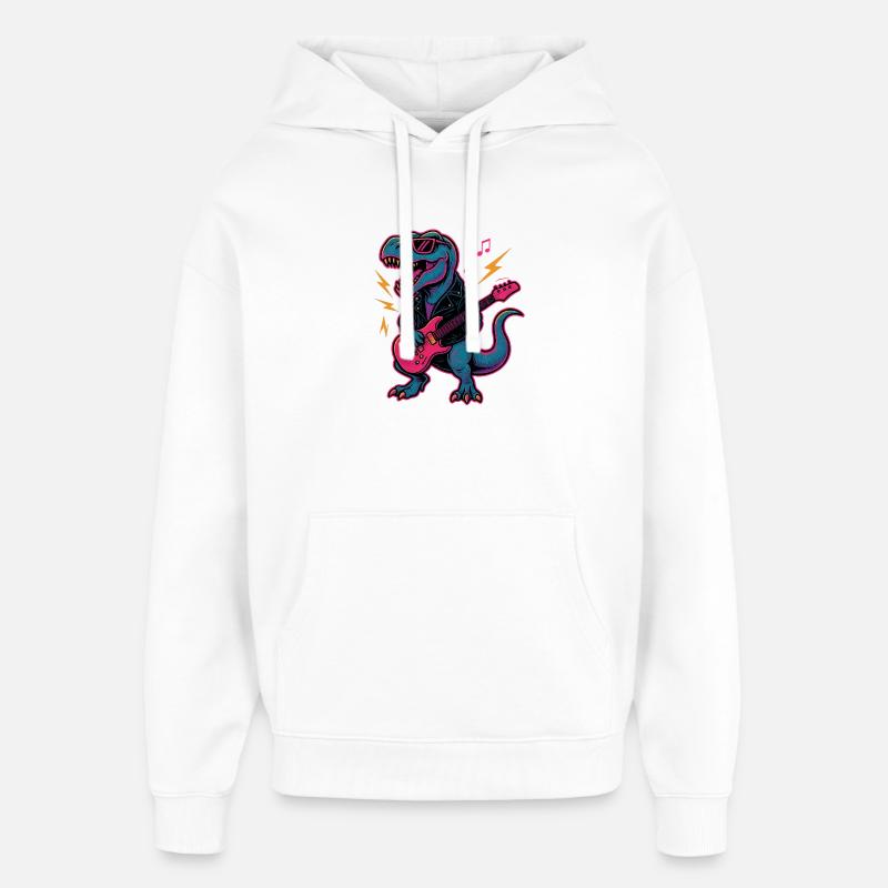 Rock Dino - Sweat à capuche unisexe Stanley/Stella Oversized - blanc