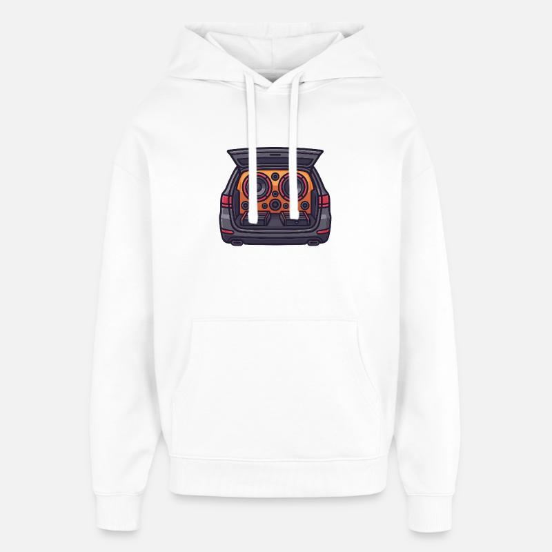 Design HiFi de voiture - Sweat à capuche unisexe Stanley/Stella Oversized - blanc