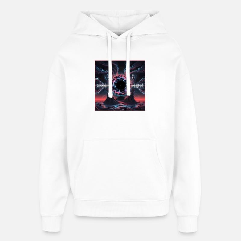 Cosmic Rift Dreamscape Design - Sweat à capuche unisexe Stanley/Stella Oversized - blanc
