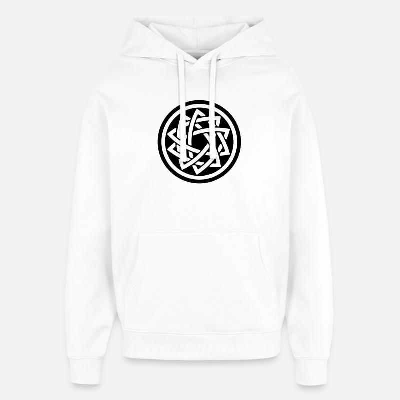 ÉTOILE DOUBLE - Sweat à capuche unisexe Stanley/Stella Oversized - blanc