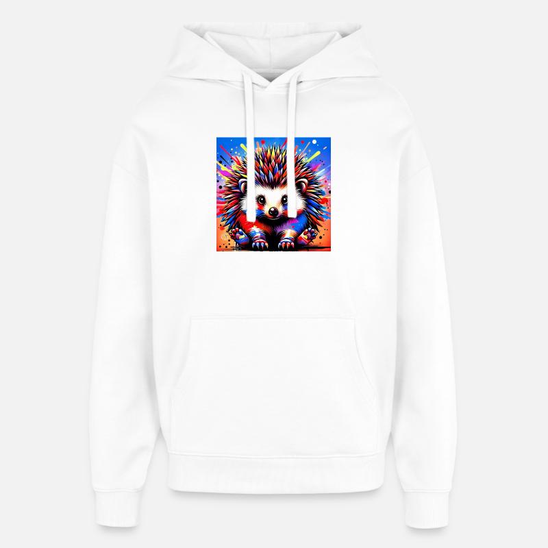 Igel - Oversized Unisex Hoodie von Stanley/Stella - Weiß