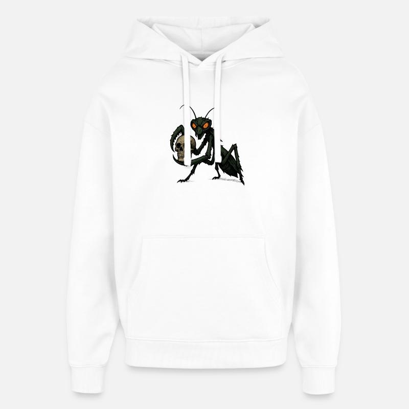 mante religieuse - Sweat à capuche unisexe Stanley/Stella Oversized - blanc