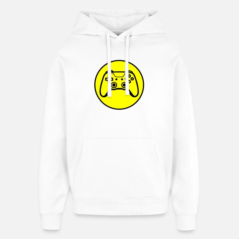 Controller Joypad Icon - Oversized Unisex Hoodie by Stanley/Stella - white