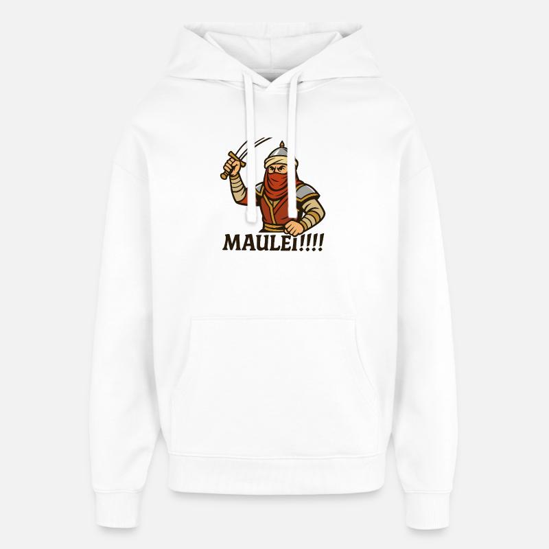 Arab Warrior – « Maulei !! » - Sweat à capuche unisexe Stanley/Stella Oversized - blanc