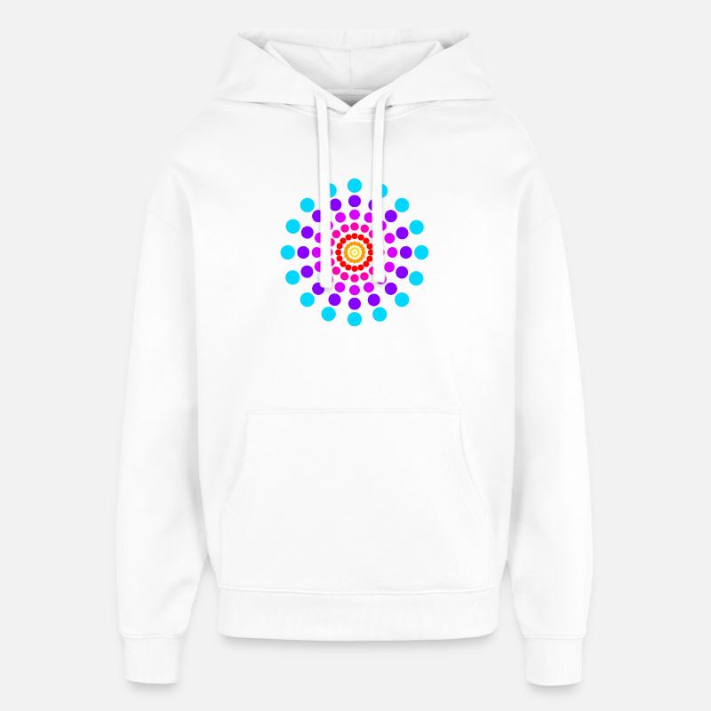 Mandala - Sweat à capuche unisexe Stanley/Stella Oversized - blanc