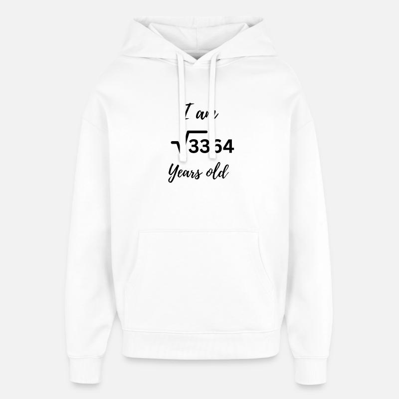 √3364 – 58 Jahre cool verpackt - Oversized Unisex Hoodie von Stanley/Stella - Weiß