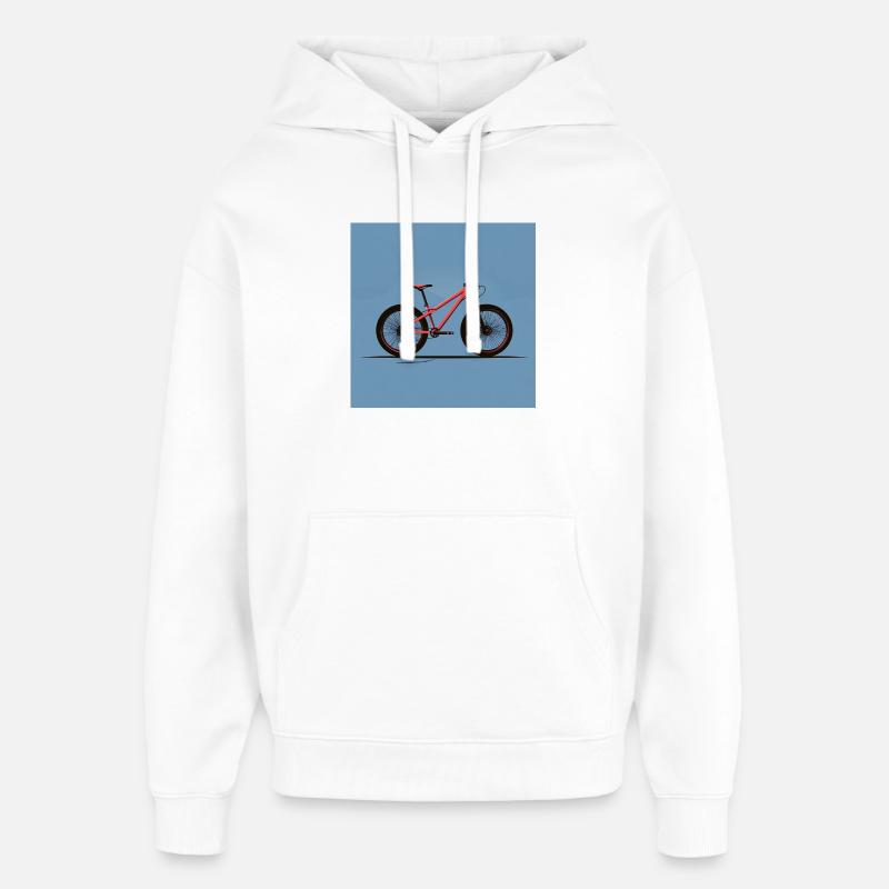 VTT élégant – design minimal - Sweat à capuche unisexe Stanley/Stella Oversized - blanc