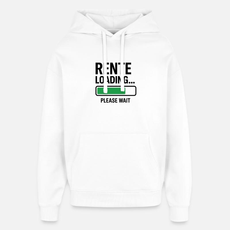 Rente Loading please wait - Oversized Unisex Hoodie by Stanley/Stella - white