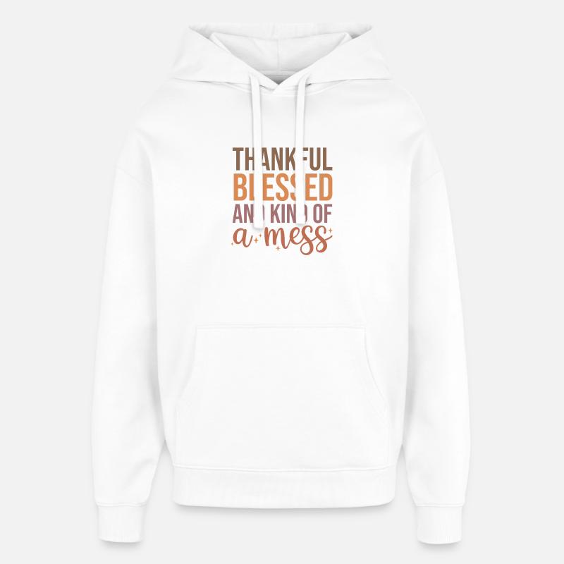 Gratitude et discours d’amour Design - Sweat à capuche unisexe Stanley/Stella Oversized - blanc
