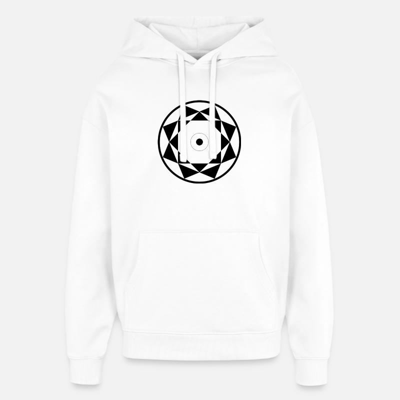 Conception géométrique de mandala en étoile - Sweat à capuche unisexe Stanley/Stella Oversized - blanc