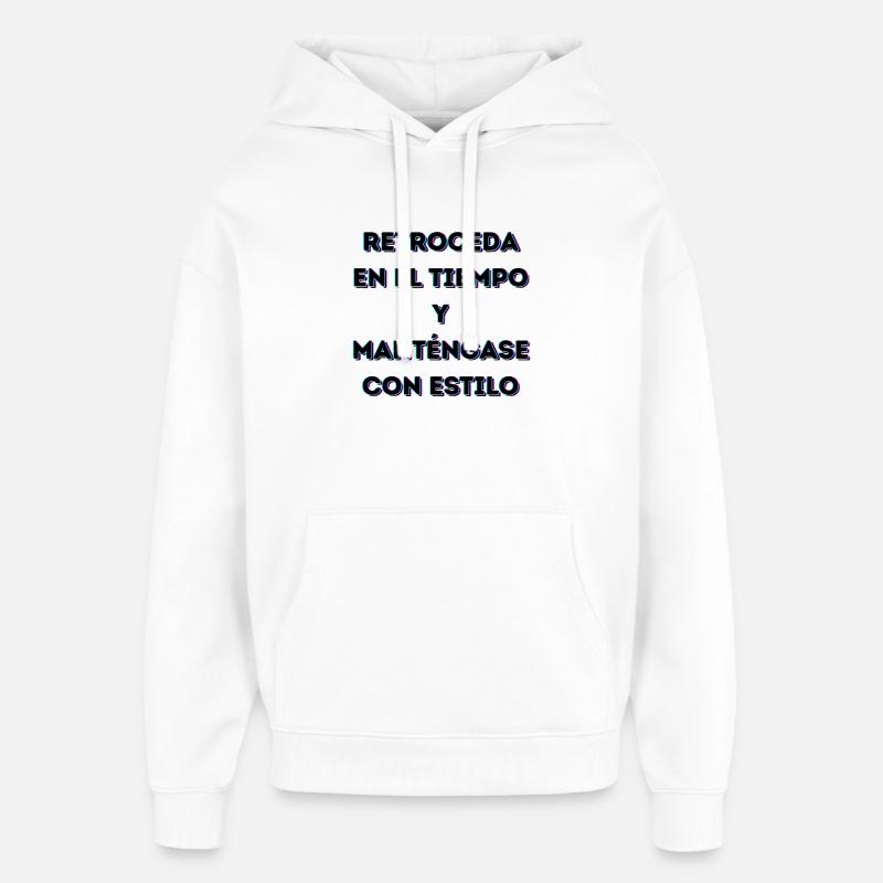 Style rétro au fil du temps - Sweat à capuche unisexe Stanley/Stella Oversized - blanc