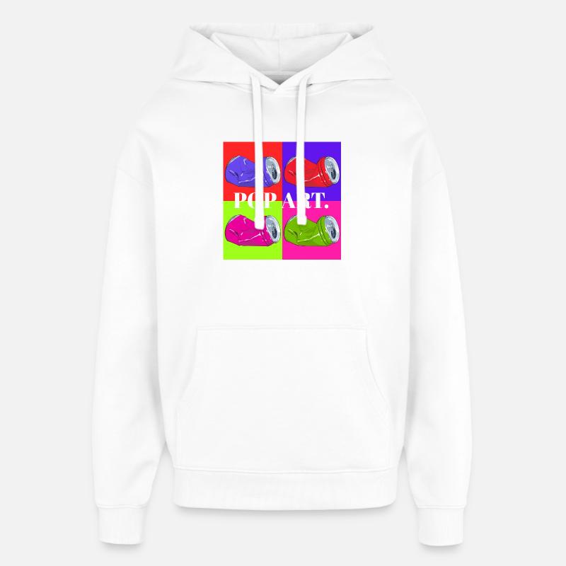 Pop Art Cola Dosen Design - Sweat à capuche unisexe Stanley/Stella Oversized - blanc