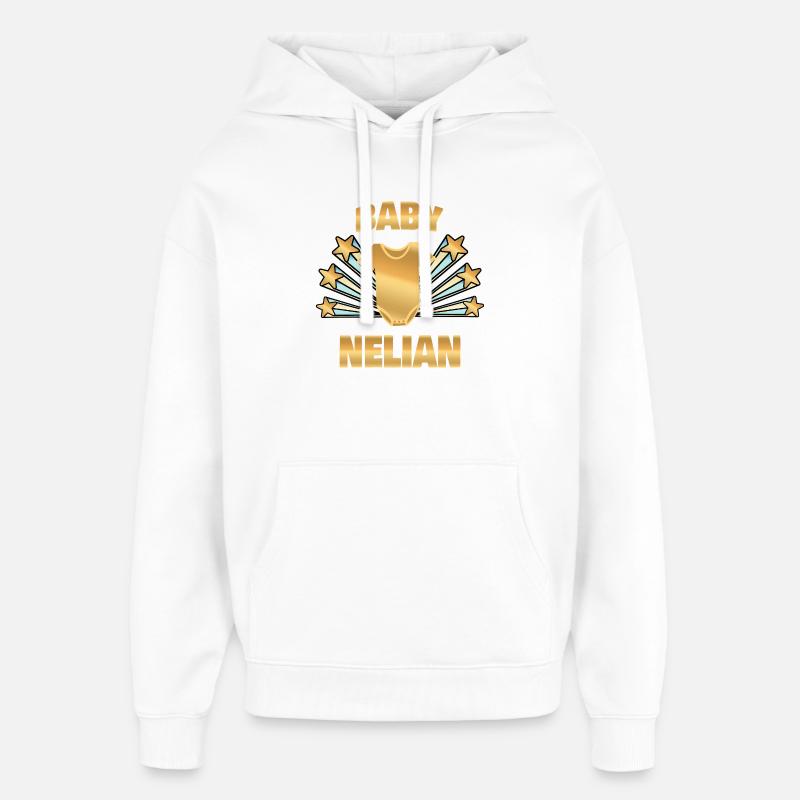 Nelian comme naissance - Sweat à capuche unisexe Stanley/Stella Oversized - blanc
