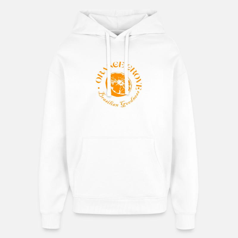Emblème des agrumes de l’orangeraie - Sweat à capuche unisexe Stanley/Stella Oversized - blanc
