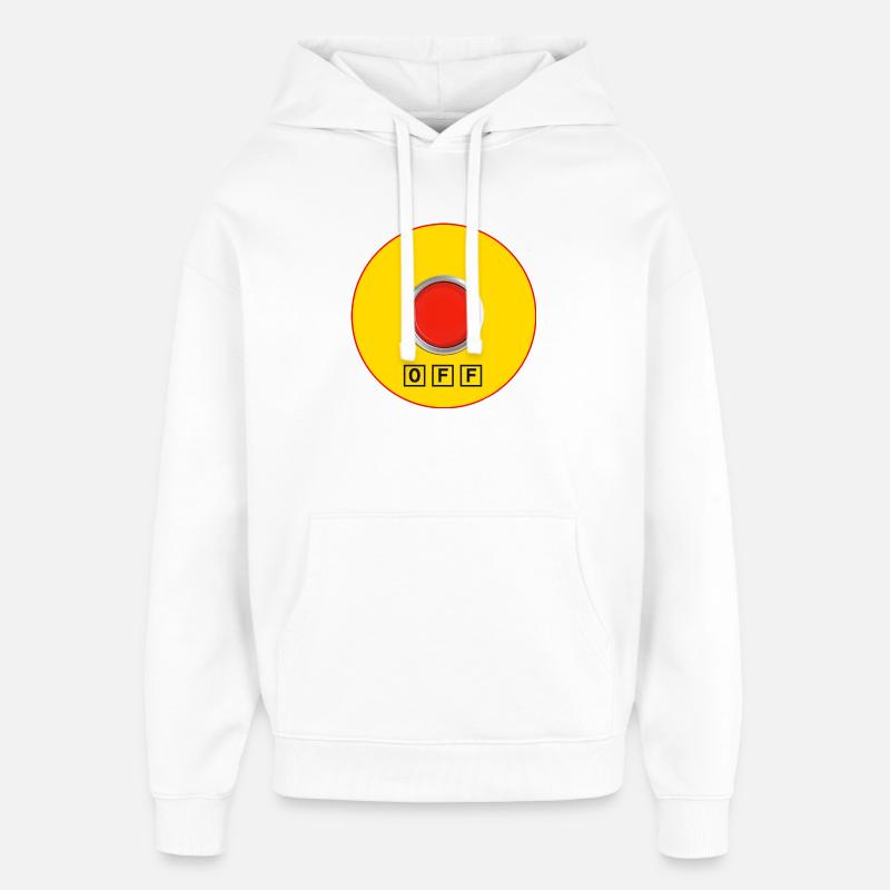 Stopp bei Logorrhoe - Oversized Unisex Hoodie von Stanley/Stella - Weiß