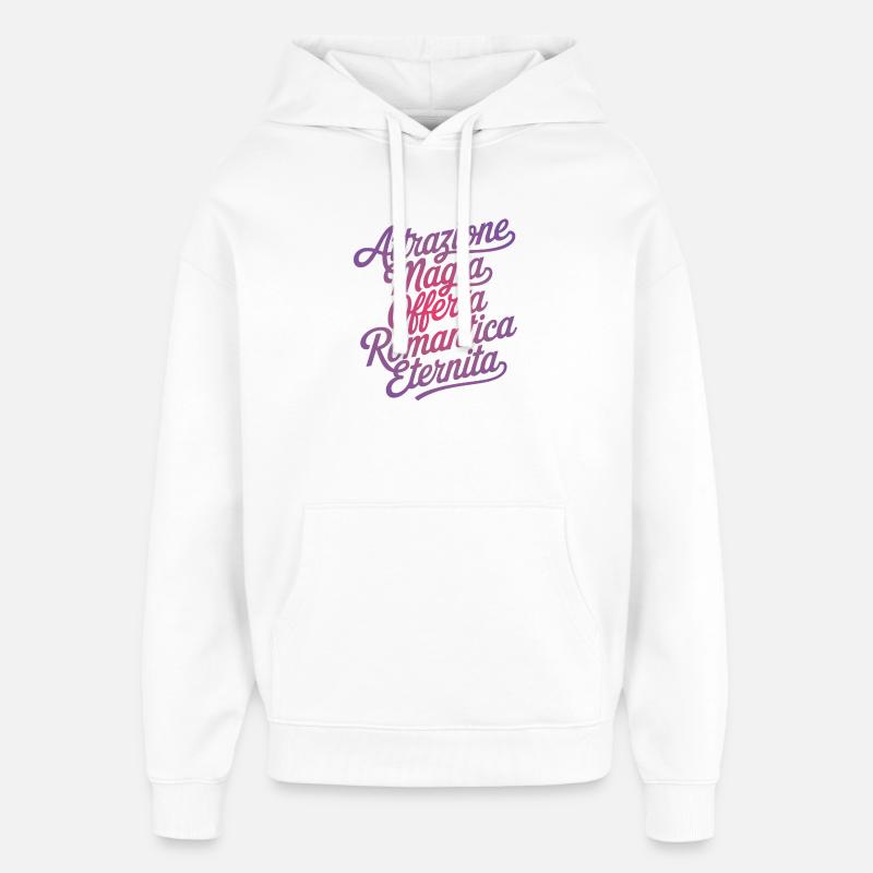 Romantic Design with Magic Effect - Oversized Unisex Hoodie by Stanley/Stella - white