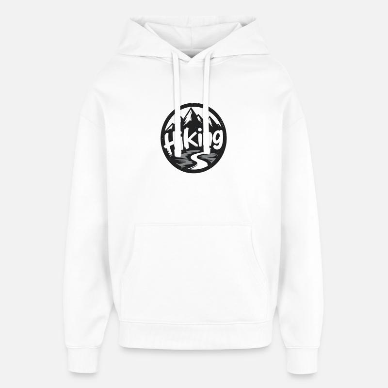 Abenteuerlicher Bergwanderer Eyecatcher - Oversized Unisex Hoodie von Stanley/Stella - Weiß
