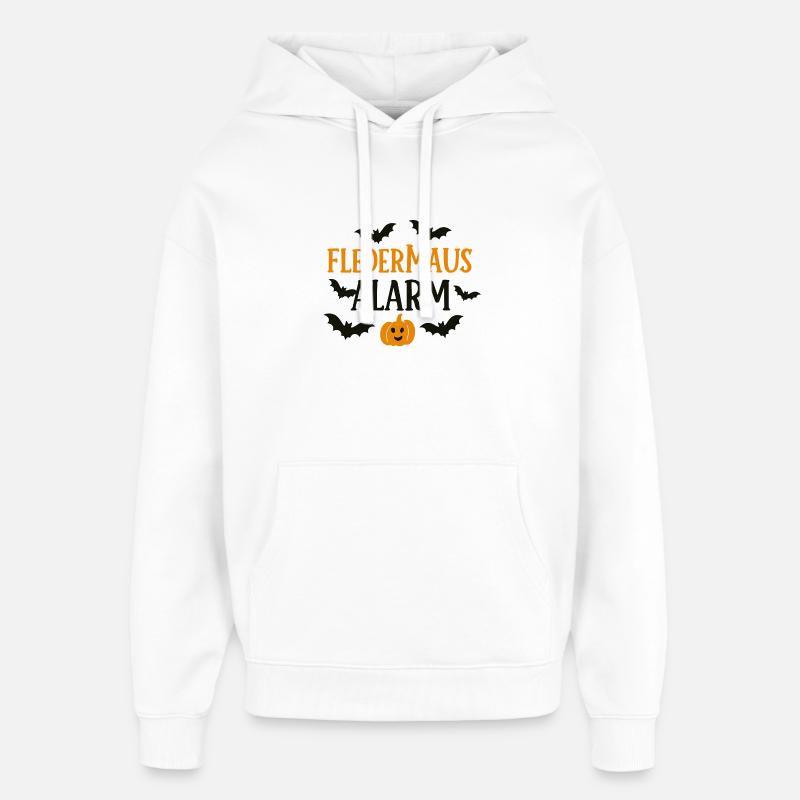 Conception d’alarme de citrouille de chauve-souris - Sweat à capuche unisexe Stanley/Stella Oversized - blanc