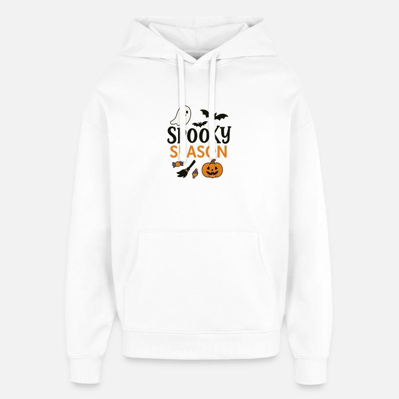 Illustration effrayante de la saison d’Halloween - Sweat à capuche unisexe Stanley/Stella Oversized - blanc
