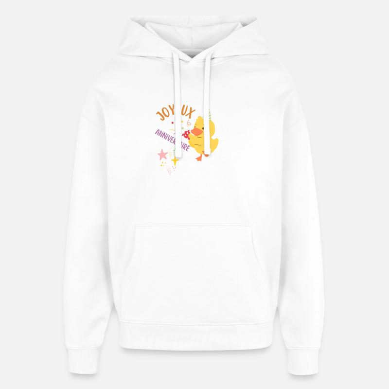 Joyeux anniversaire - Sweat à capuche unisexe Stanley/Stella Oversized - blanc