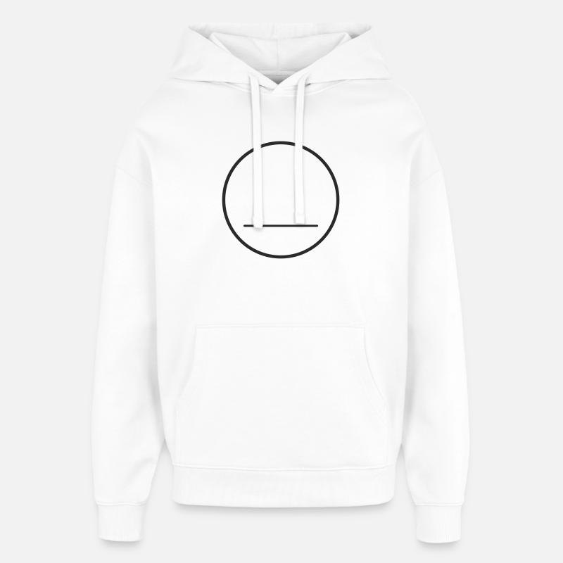 Visage abstrait - Sweat à capuche unisexe Stanley/Stella Oversized - blanc