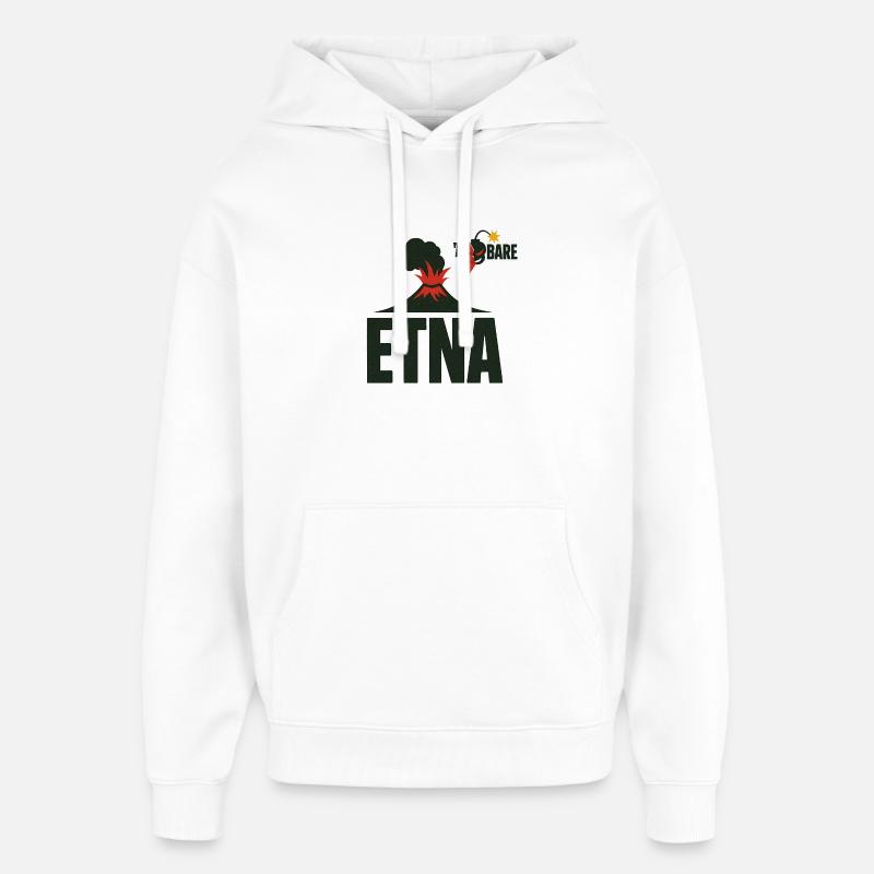T-shirt graphique de l’éruption de l’Etna - Sweat à capuche unisexe Stanley/Stella Oversized - blanc