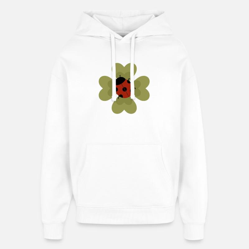 Coccinelle Floral Patch Design - Sweat à capuche unisexe Stanley/Stella Oversized - blanc