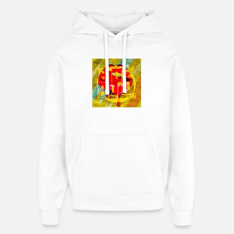 Graffiti Pop Art Sucette - Sweat à capuche unisexe Stanley/Stella Oversized - blanc
