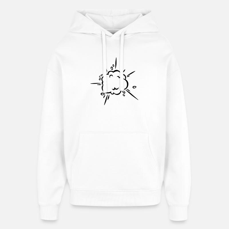 Nuage de poussière de bande dessinée - Sweat à capuche unisexe Stanley/Stella Oversized - blanc
