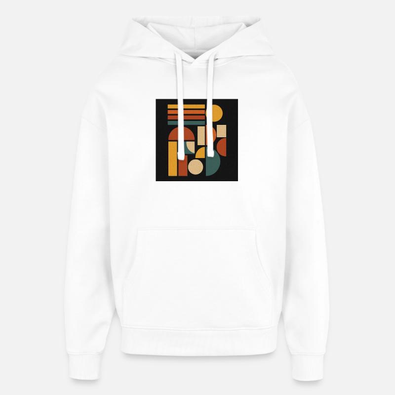 Geometrische Farbformen Retro - Oversized Unisex Hoodie von Stanley/Stella - Weiß