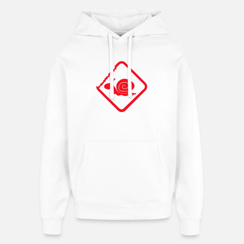Escargot Avertissement Attention Signe de danger - Sweat à capuche unisexe Stanley/Stella Oversized - blanc