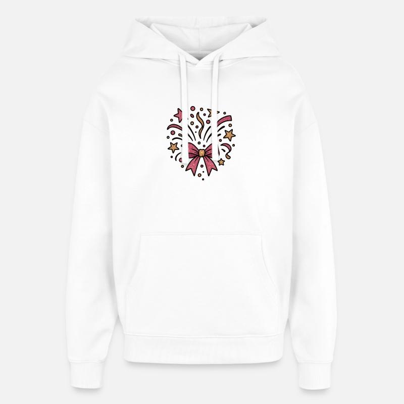 Arc de feux d’artifice scintillants - Sweat à capuche unisexe Stanley/Stella Oversized - blanc