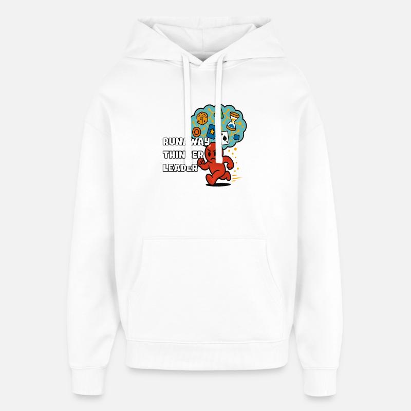 Runaway Thinker Leader - Stanley/Stella Oversized Felpa con cappuccio unisex - bianco
